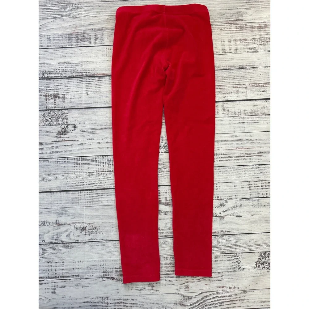 Hanna‎ Andersson Red Velour Corduroy Ribbed Leggings Kids 150cm USA 12 OEKO-TEX